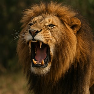 Lion roaring-1
